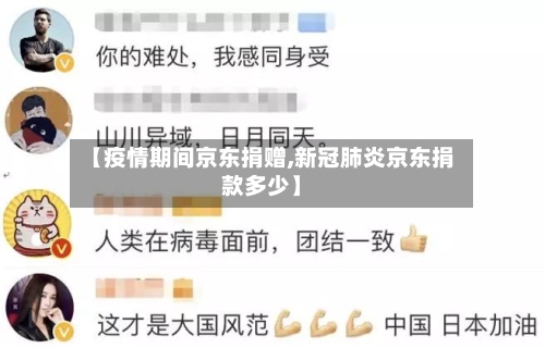 【疫情期间京东捐赠,新冠肺炎京东捐款多少】-第1张图片